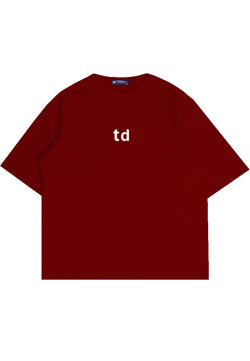 MTN31 kaos oversize scuba tebal td smallcap maroon