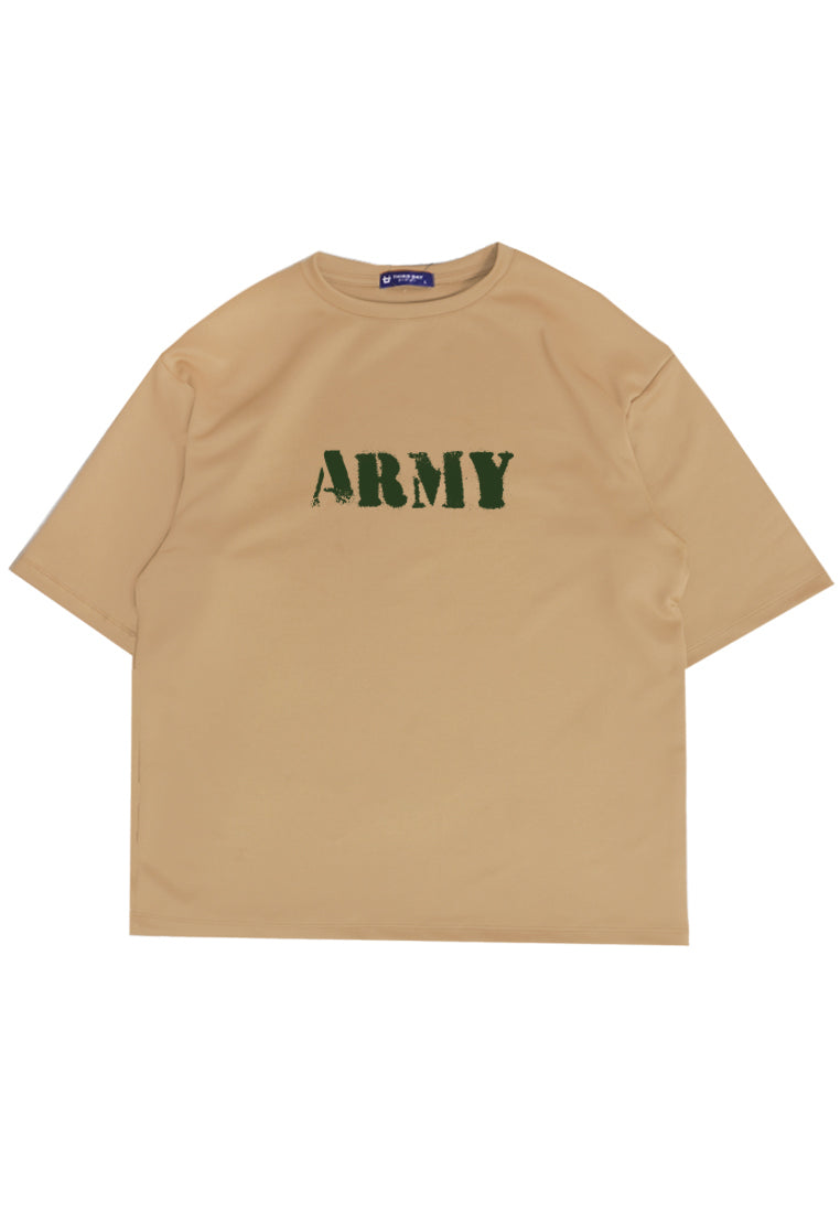 MTN40 kaos oversize army tentara hijau tni khaki