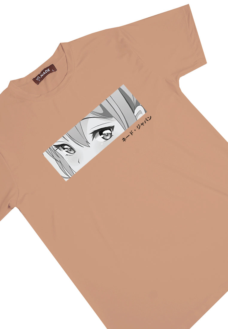 NTC43 kaos anti kusut stretch anime mata eyes khaki