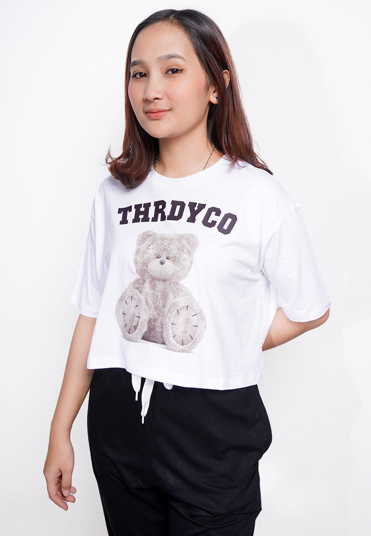 LTE60 kaos oversize wanita beruang abu thrdyco