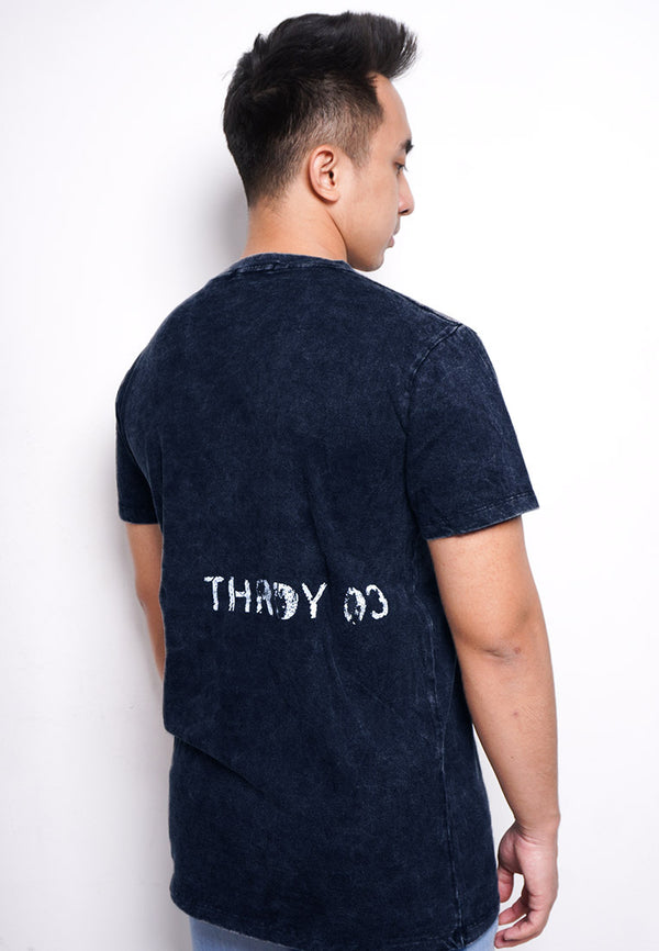 MTN41 kaos washed acid navy thrdy 03 punggung navy