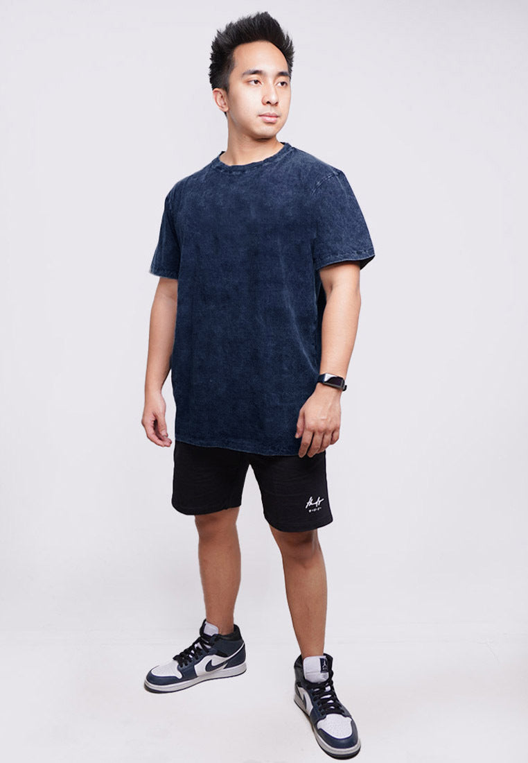 MTN41 kaos washed acid navy thrdy 03 punggung navy