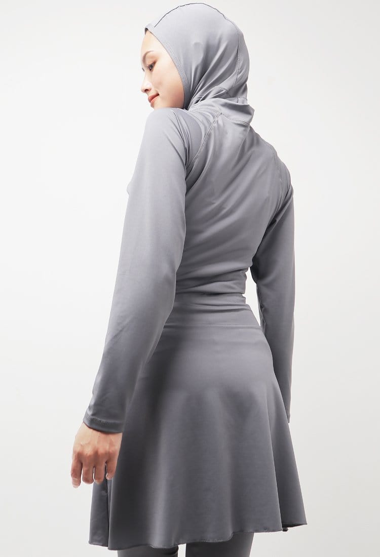 LSB04 set baju renang set hijab muslim hijab - atasan - legging abu polos tdactive