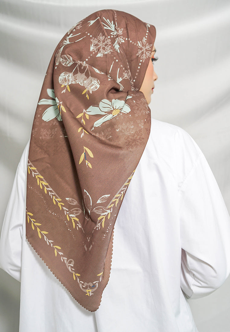 WK012 LP28F kerudung segi empat voal Antalya Series kopi