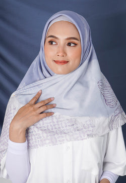 WK026 LP53E kerudung segi empat voal Coretta Series azure blue