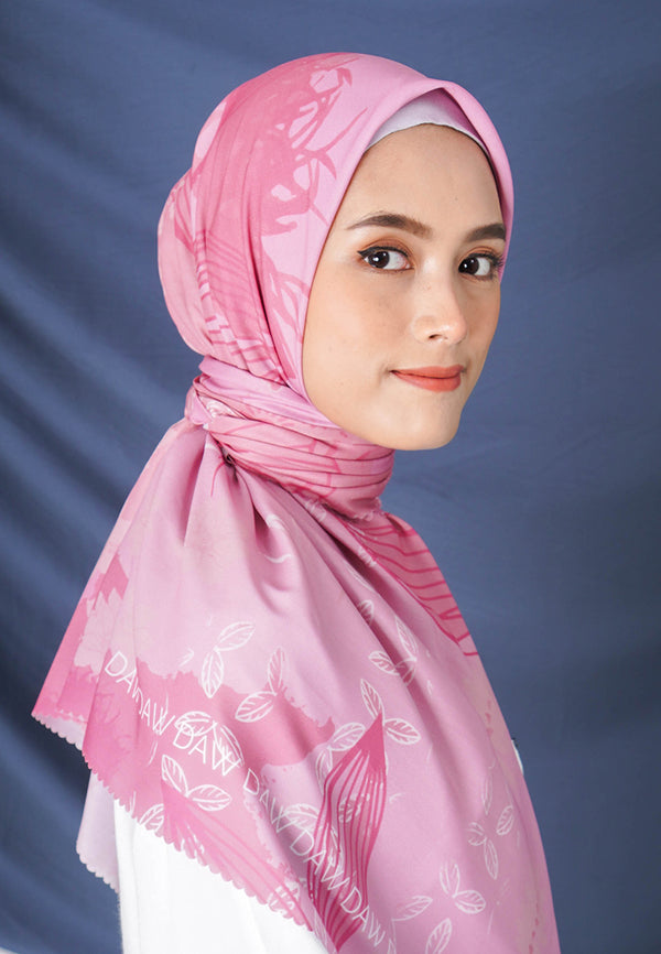 WK031 kerudung segi empat voal DAW Project Isadora Series dusty pink