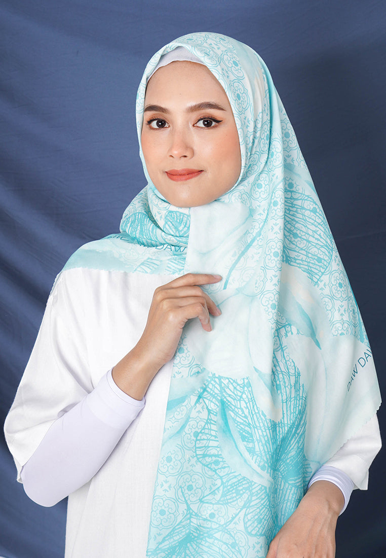 WK039 kerudung segi empat voal DAW Project Lilith Series baby green