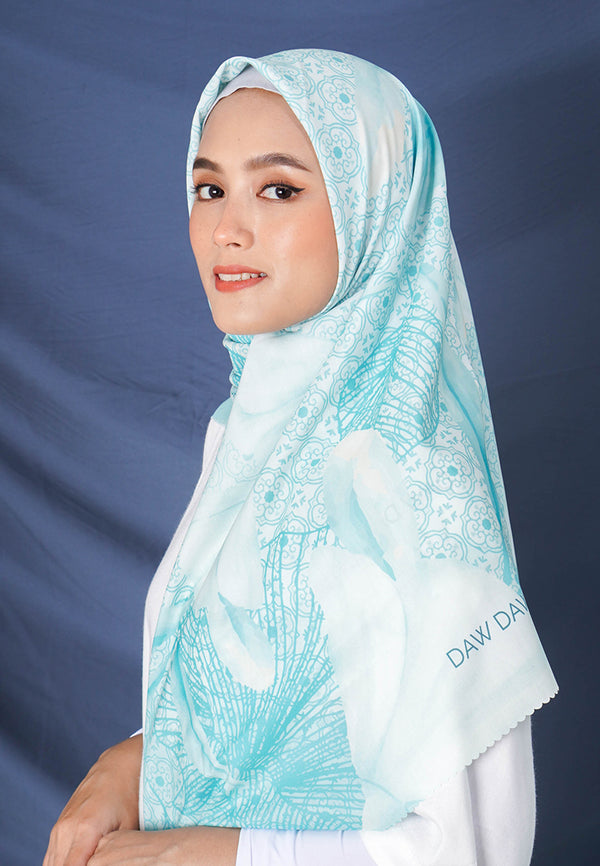 WK039 kerudung segi empat voal DAW Project Lilith Series baby green