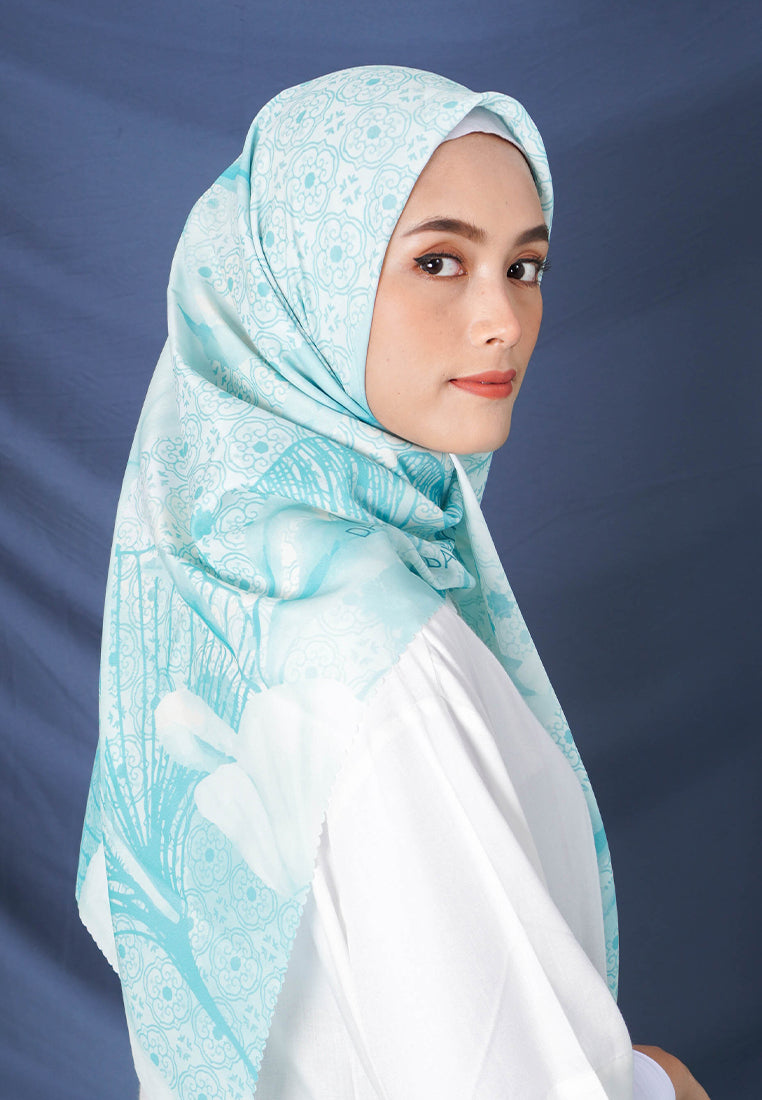 WK039 kerudung segi empat voal DAW Project Lilith Series baby green