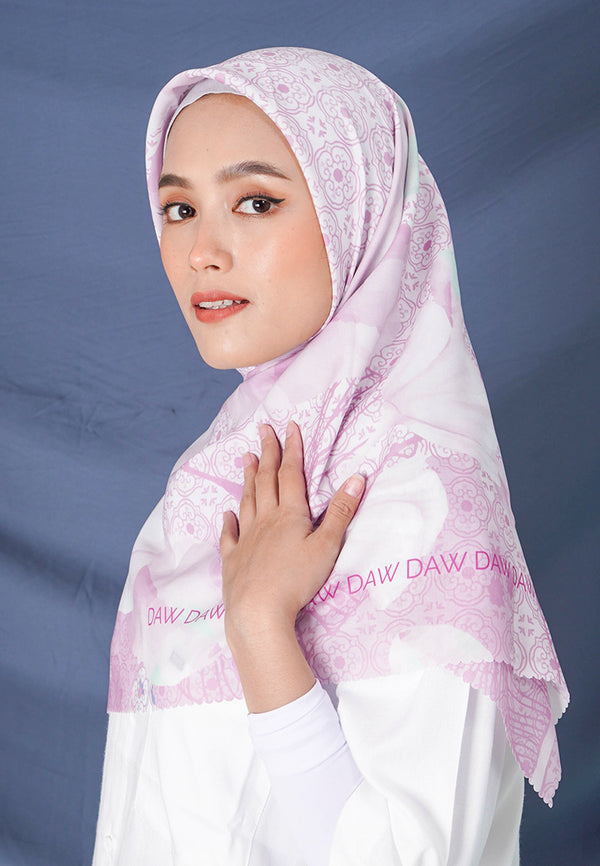 WK041 kerudung segi empat voal DAW Project Lilith Series baby pink