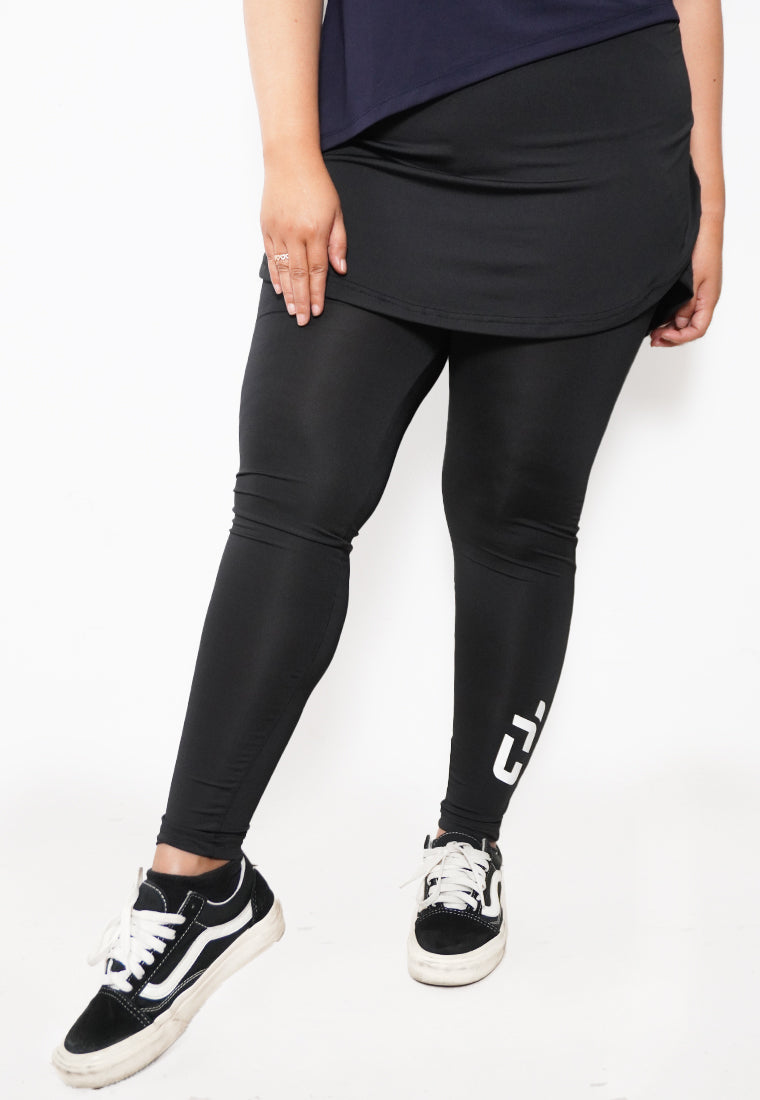 Td Active LB091 legging celana rok olahraga muslimah wanita td active polos  hitam