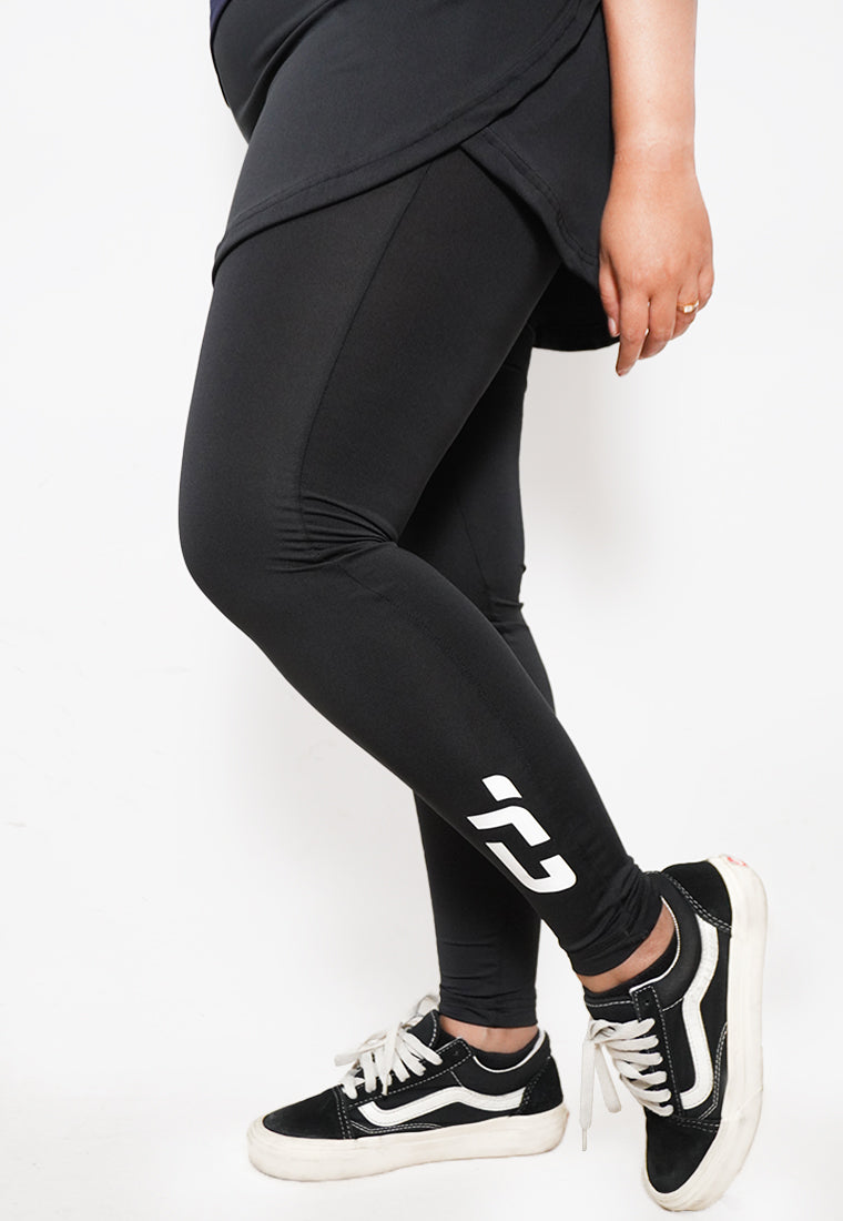Td Active LB091 legging celana rok olahraga muslimah wanita td active polos  hitam