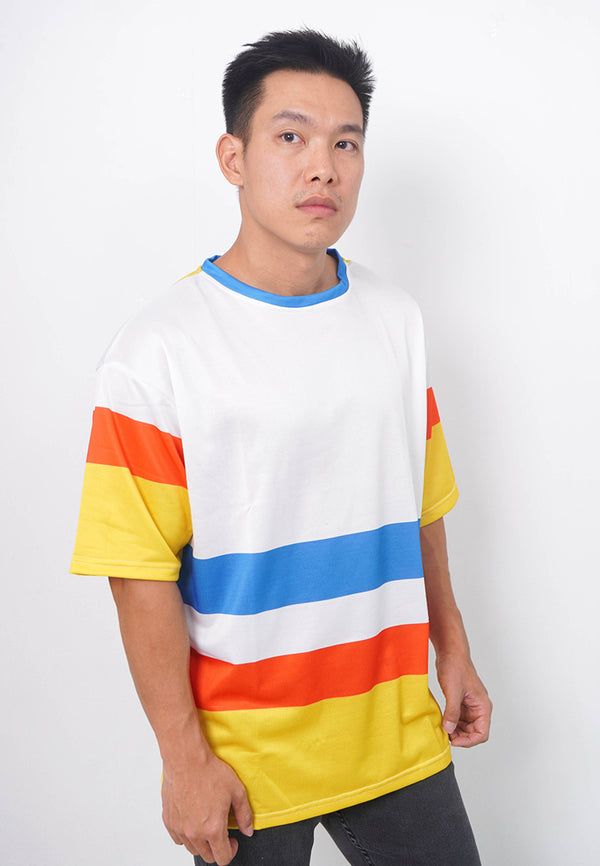 NX010 kaos oversize light scuba superstripe yellow red blue