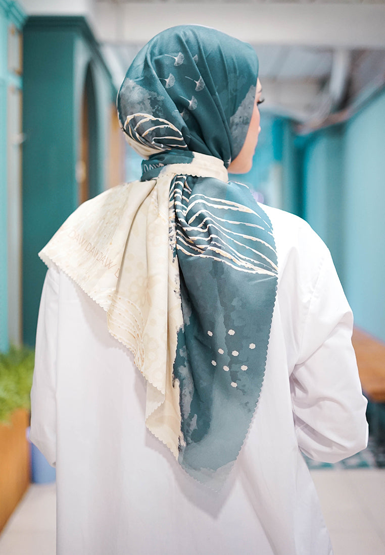 WK020 LP53A kerudung segi empat voal Coretta Series tosca