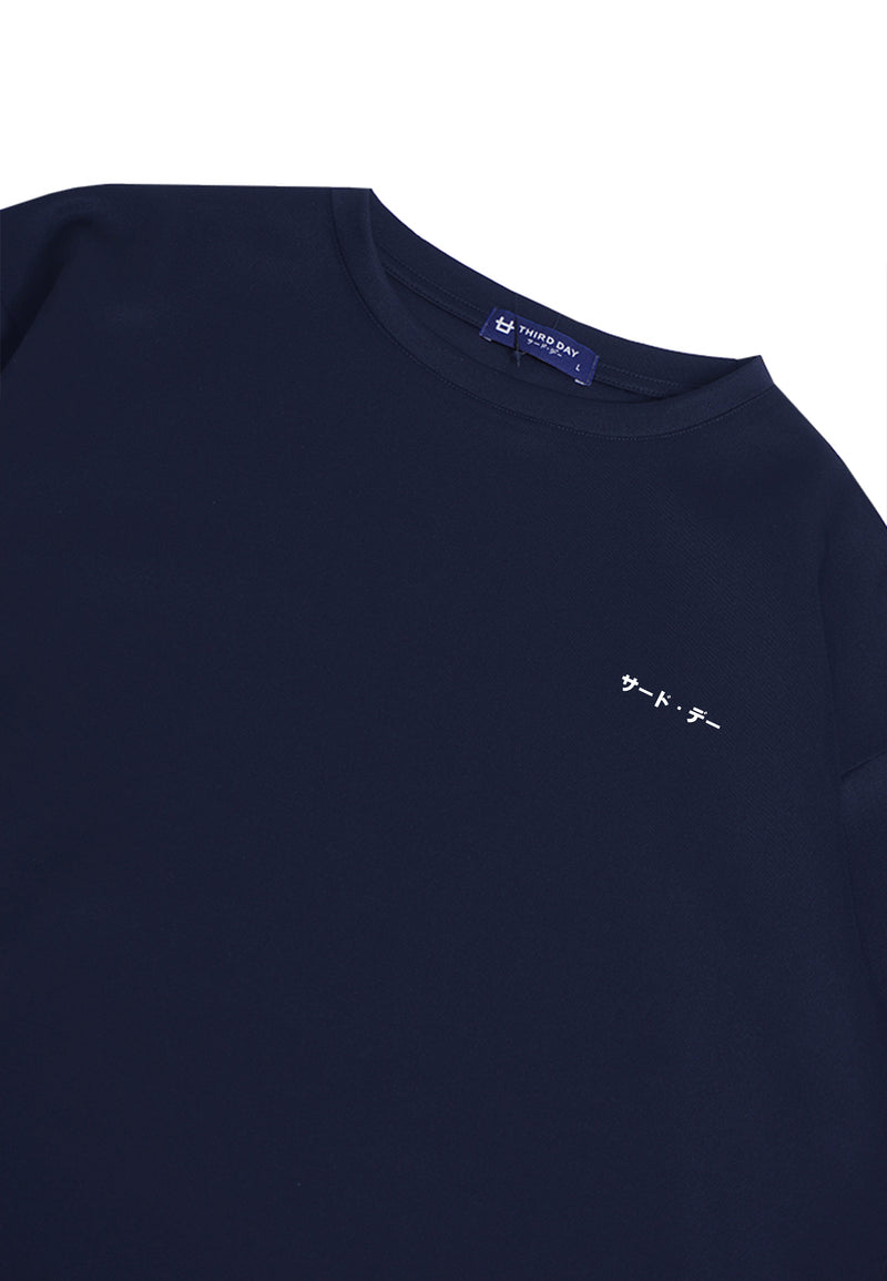 MTN88 kaos oversized pria distro scuba crew neck astronot navy