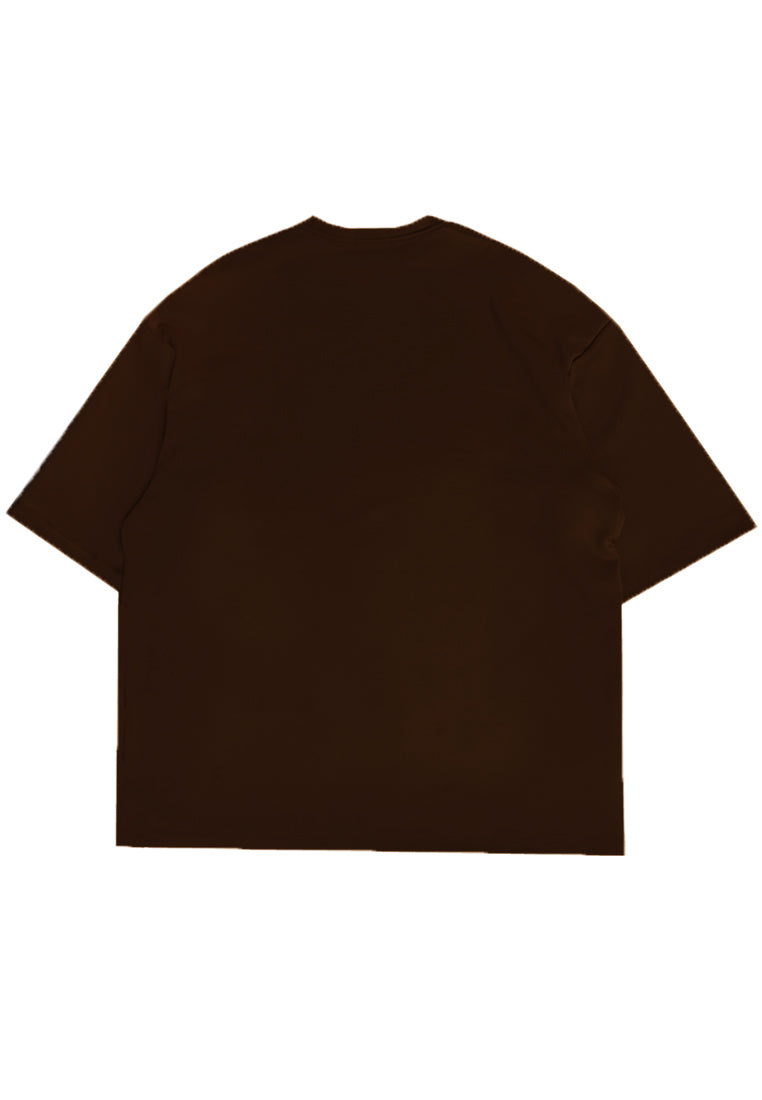 Thirdday MTN78 kaos oversize scuba polos coklat kopi