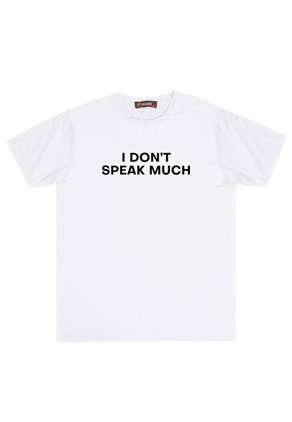 NTC70 kaos distro cowok keren branded kece introvert I Don't Speak Much anti kusut putih