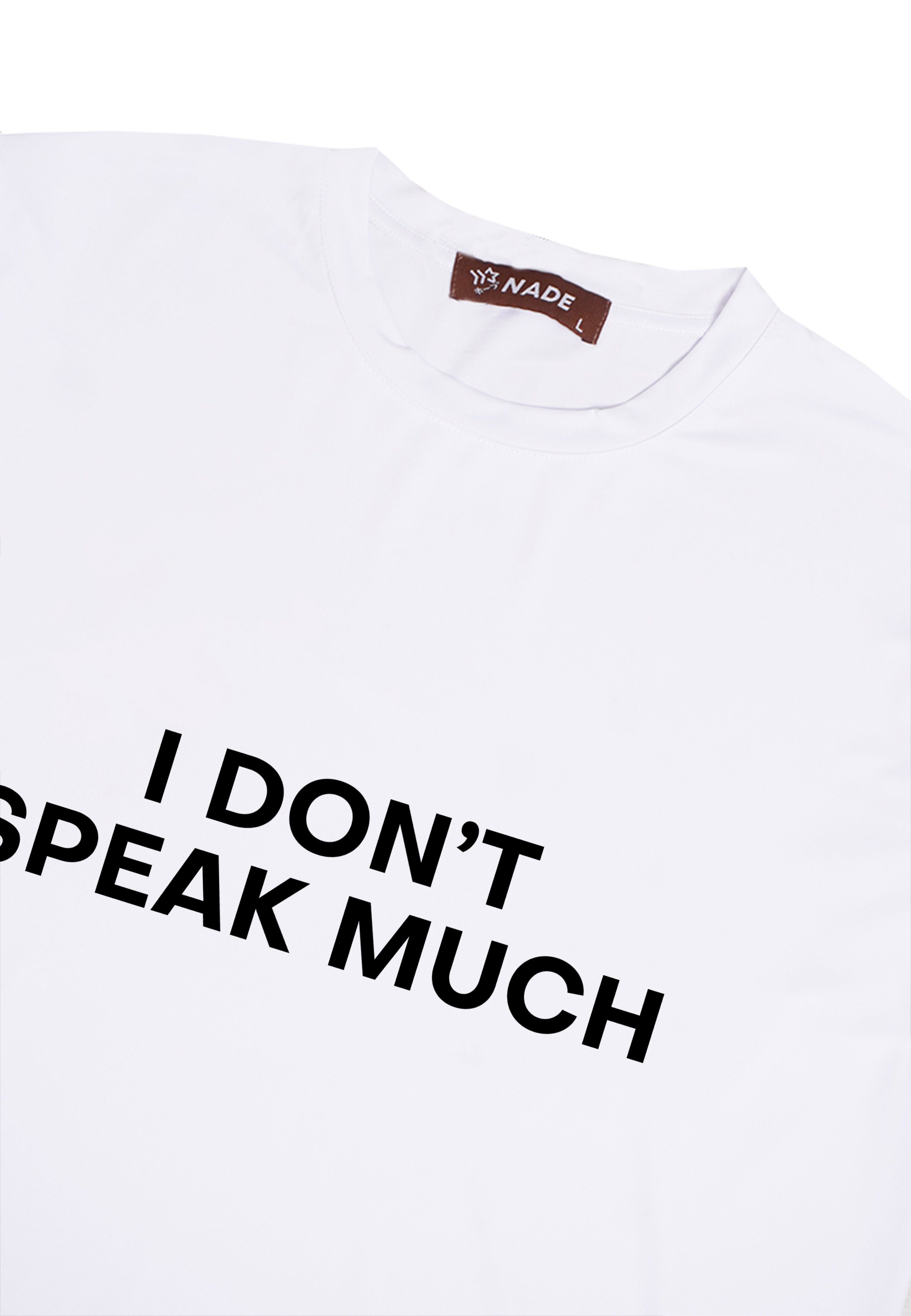 NTC70 kaos distro cowok keren branded kece introvert I Don't Speak Much anti kusut putih