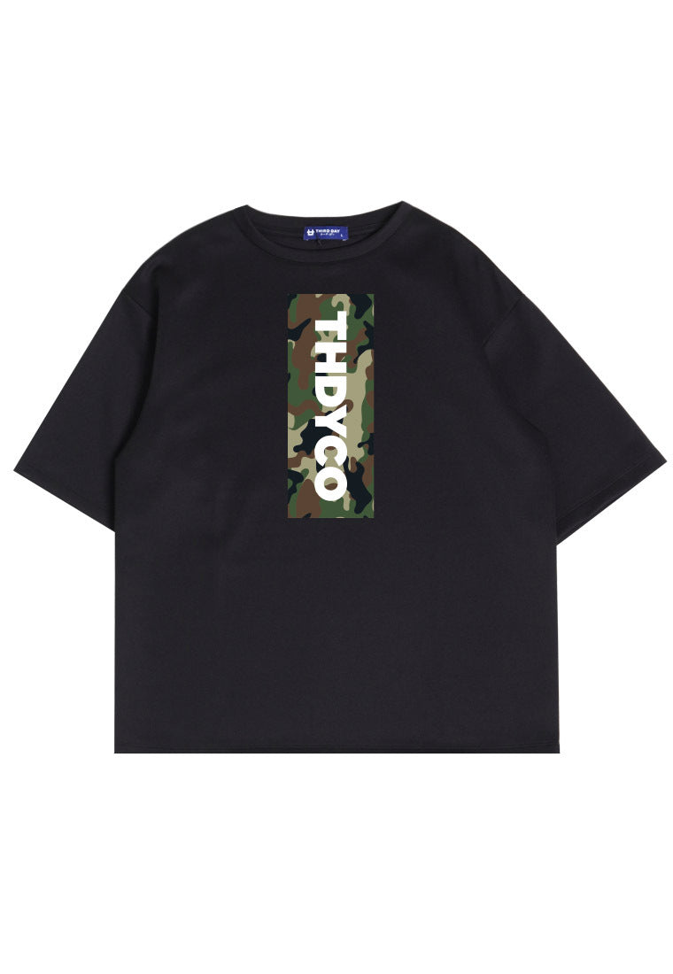 MTO38 kaos oversize army camo scuba bahan tebal kaos distro pria thdyco hitam