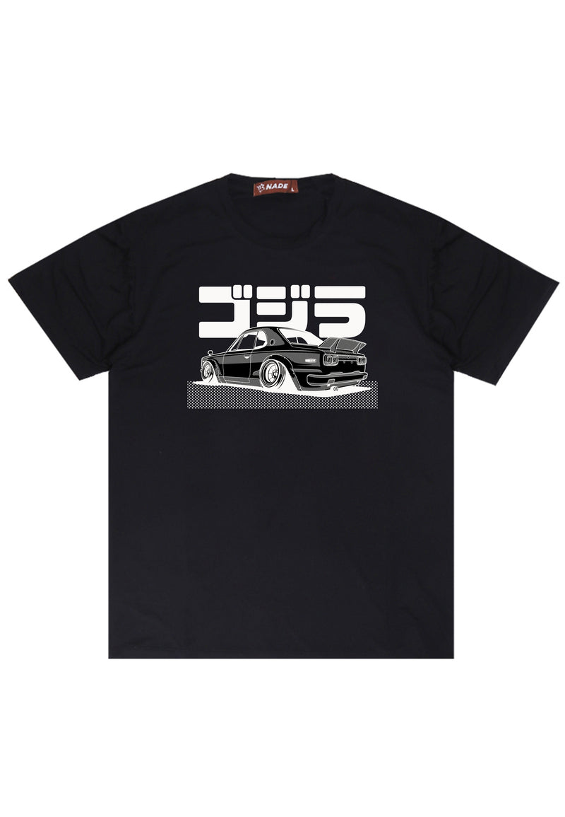 NTC91 kaos gambar mobil jepang nascar distro pria branded anti kusut spandex hitam