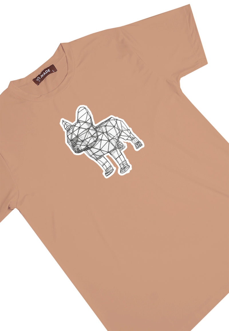 NTC92 kaos gambar anjing bulldog pitbull pug lucu wiremesh distro pria wanita khaki