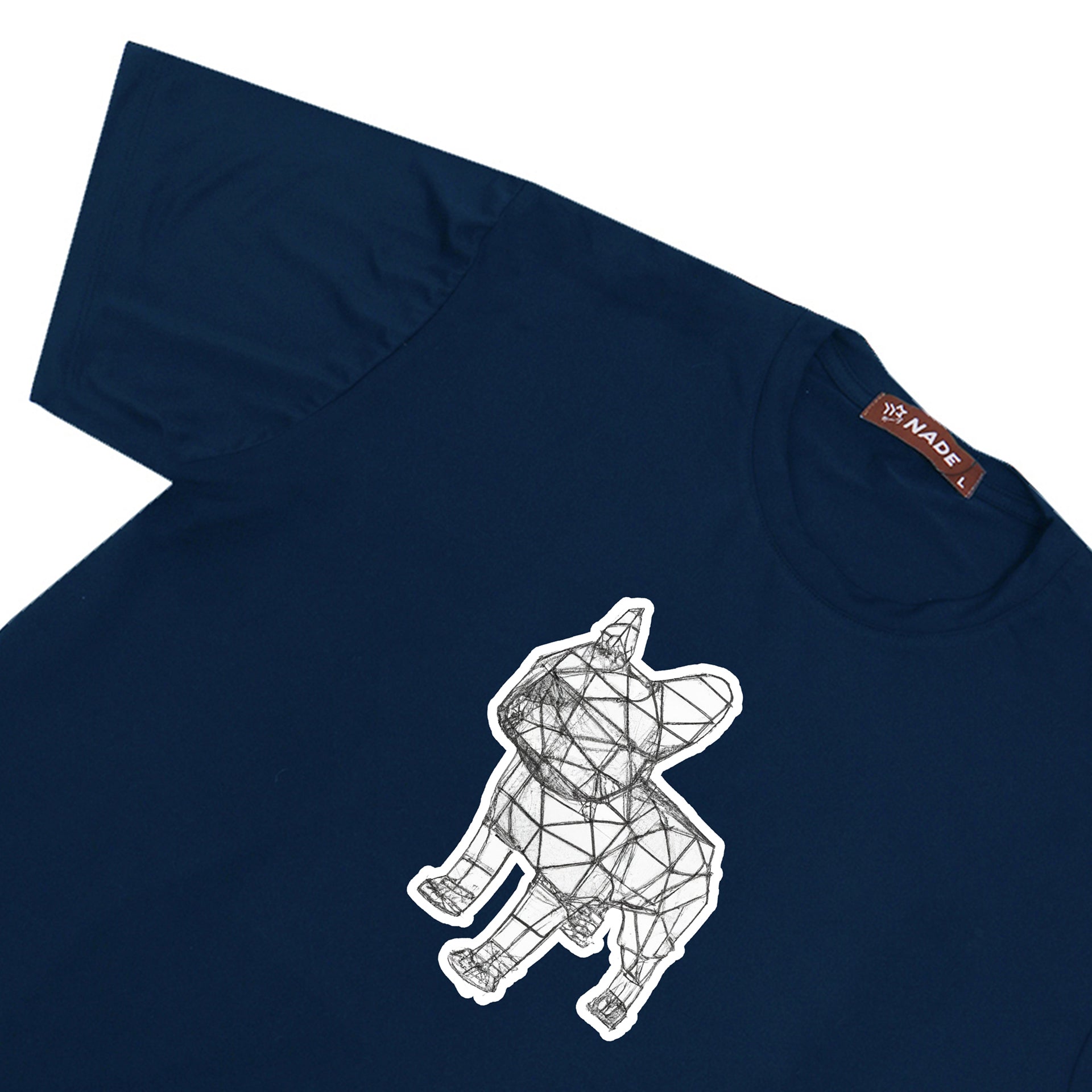 NTC93 kaos gambar anjing bulldog pitbull pug lucu wiremesh distro pria wanita navy