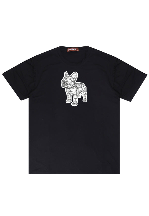 NTC94 kaos gambar anjing bulldog pitbull pug lucu wiremesh distro pria wanita hitam