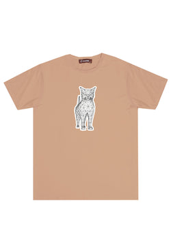 NTC99 kaos gambar kucing keren pria wanita cat wiremesh distro khaki