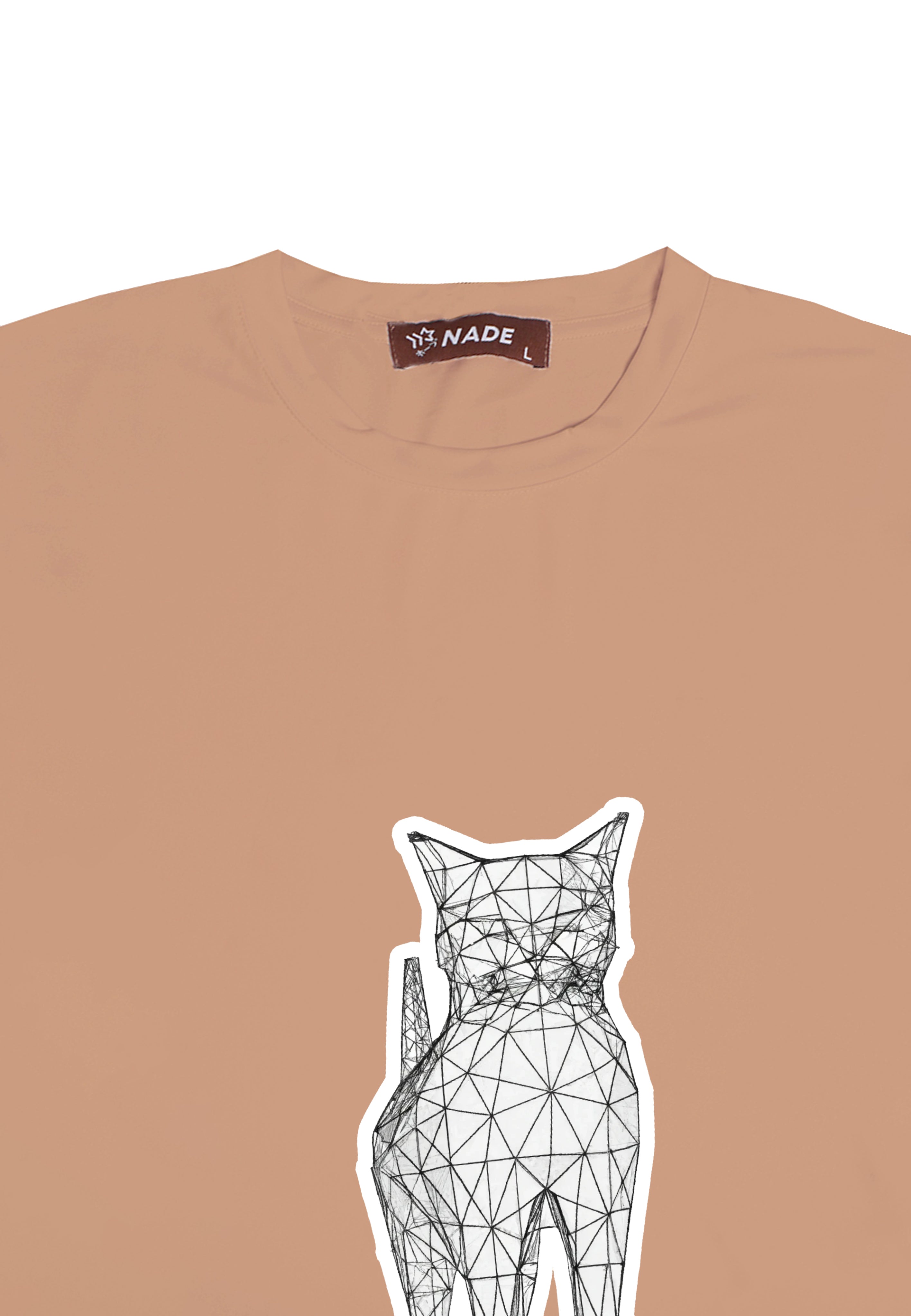 NTC99 kaos gambar kucing keren pria wanita cat wiremesh distro khaki