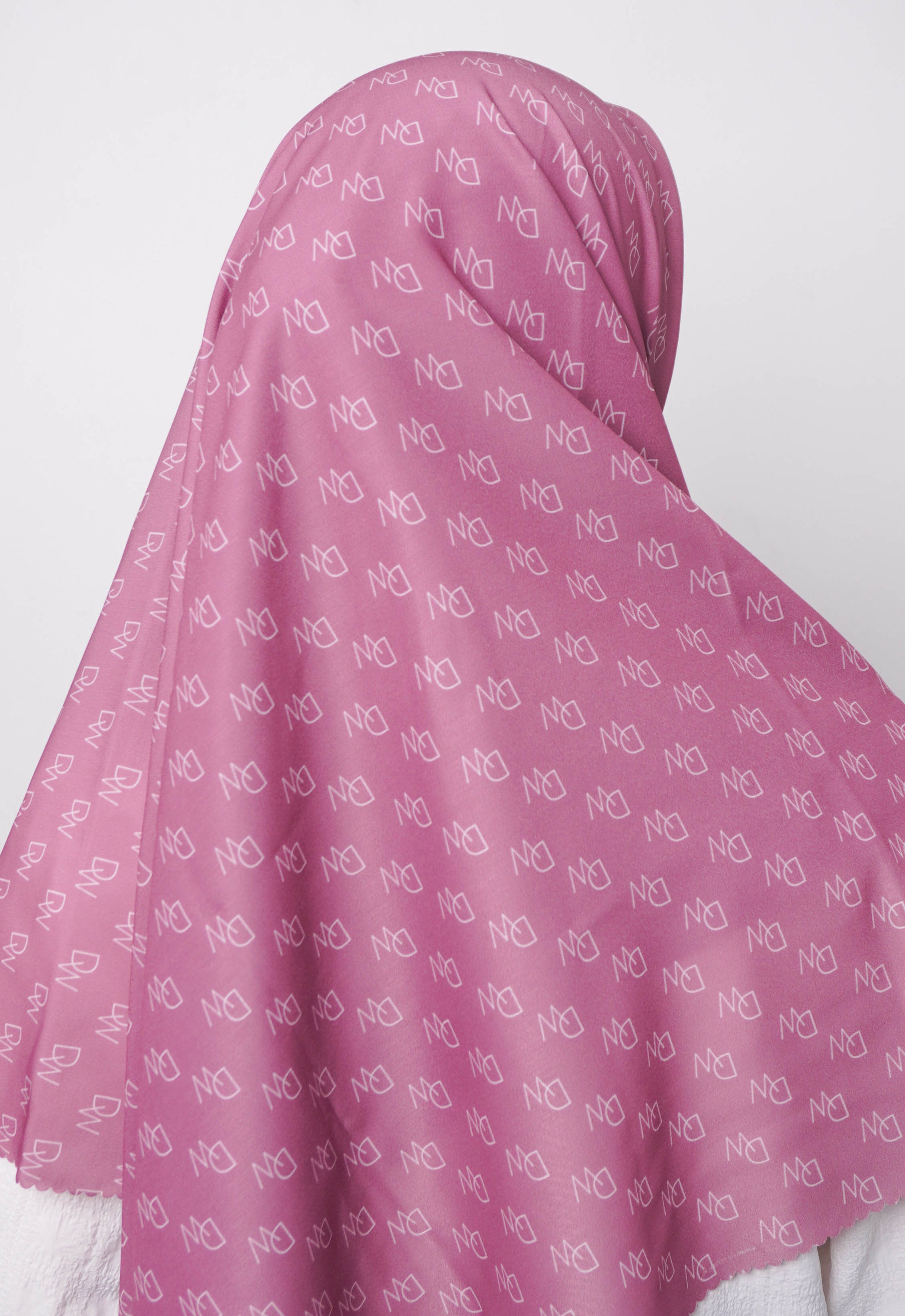 WK062 Kerudung Segi Empat Warna Taro Hijab Motif Premium Anti Mleyot Anti Kusut Anti Lecek Taro