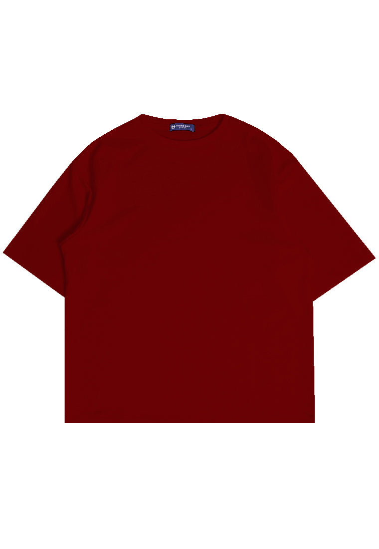 MTP01 kaos oversize rajut katakana back bahan tebal scuba distro cocok jepang merah maroon