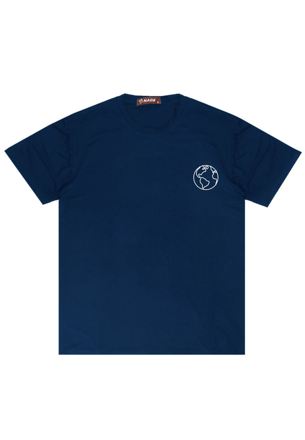 NTD15 kaos ringan stretch anti kusut cepat kering "earth" dakir navy