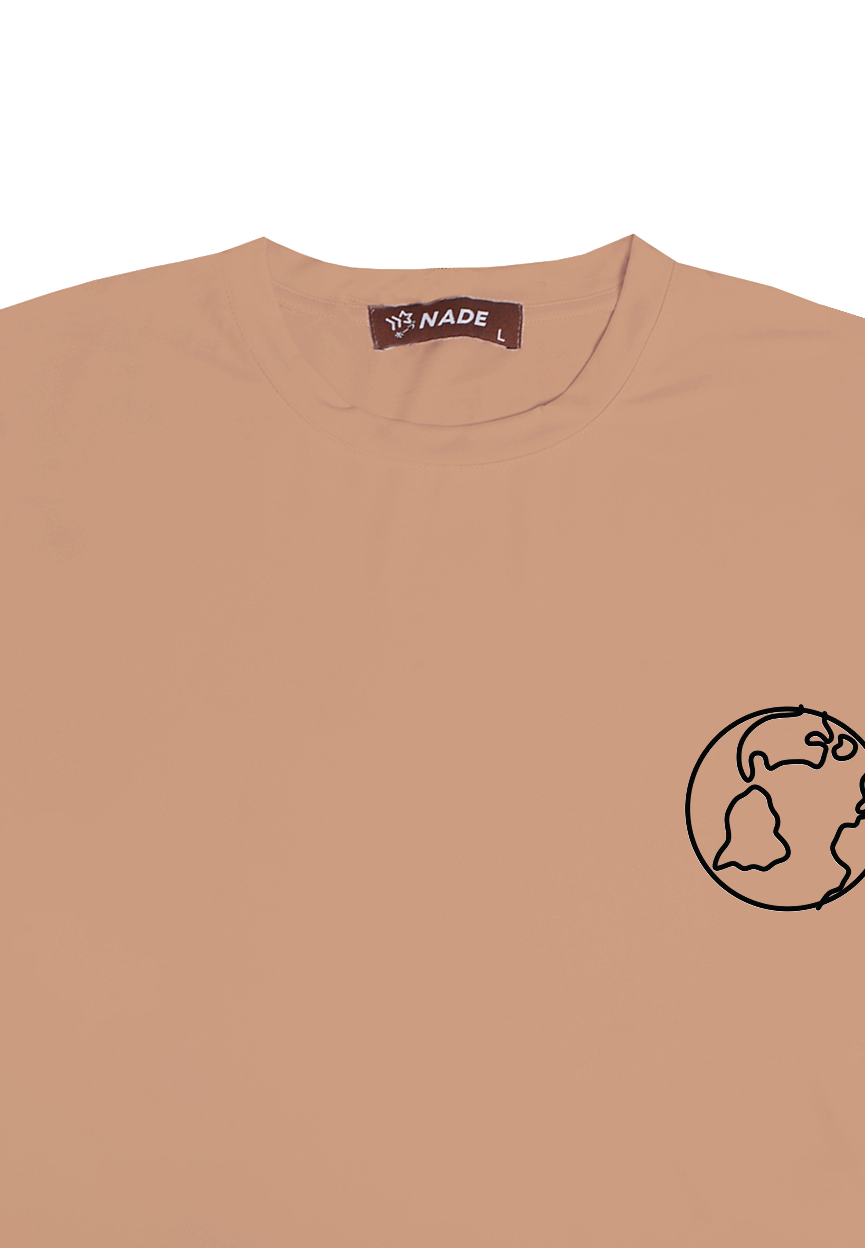NTD16 kaos ringan anti stretch anti kusut cepat kering "earth" dakir khaki