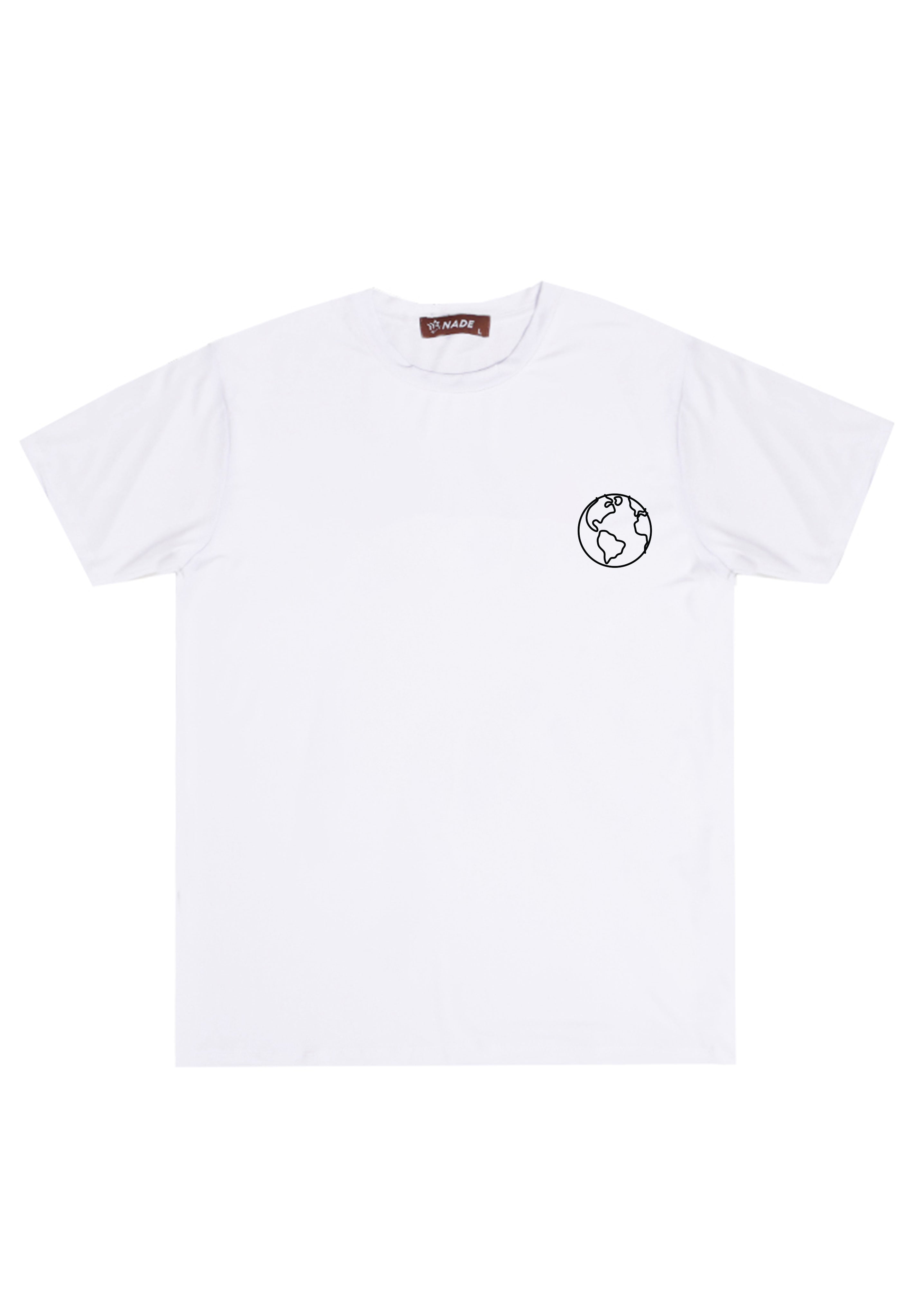 NTD17 kaos ringan anti stretch anti kusut cepat kering "earth" dakir putih