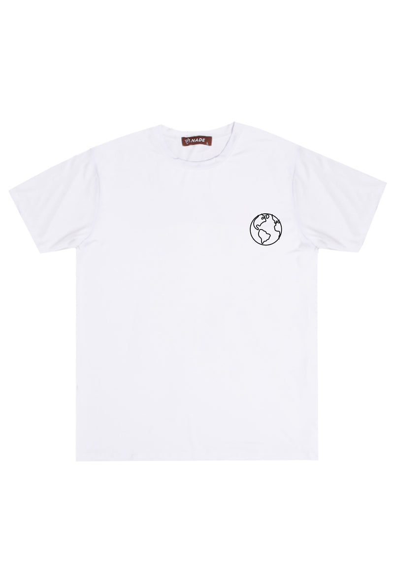 NTD17 kaos ringan anti stretch anti kusut cepat kering "earth" dakir putih