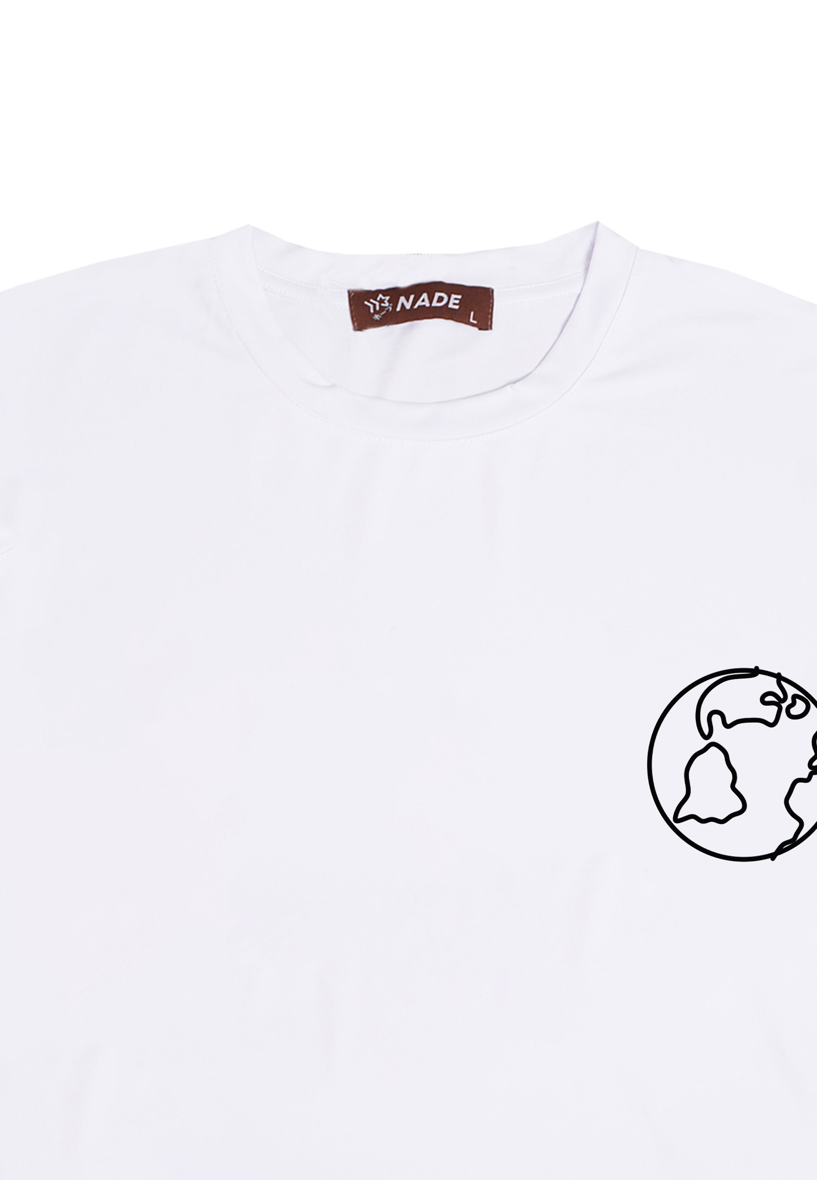 NTD17 kaos ringan anti stretch anti kusut cepat kering "earth" dakir putih