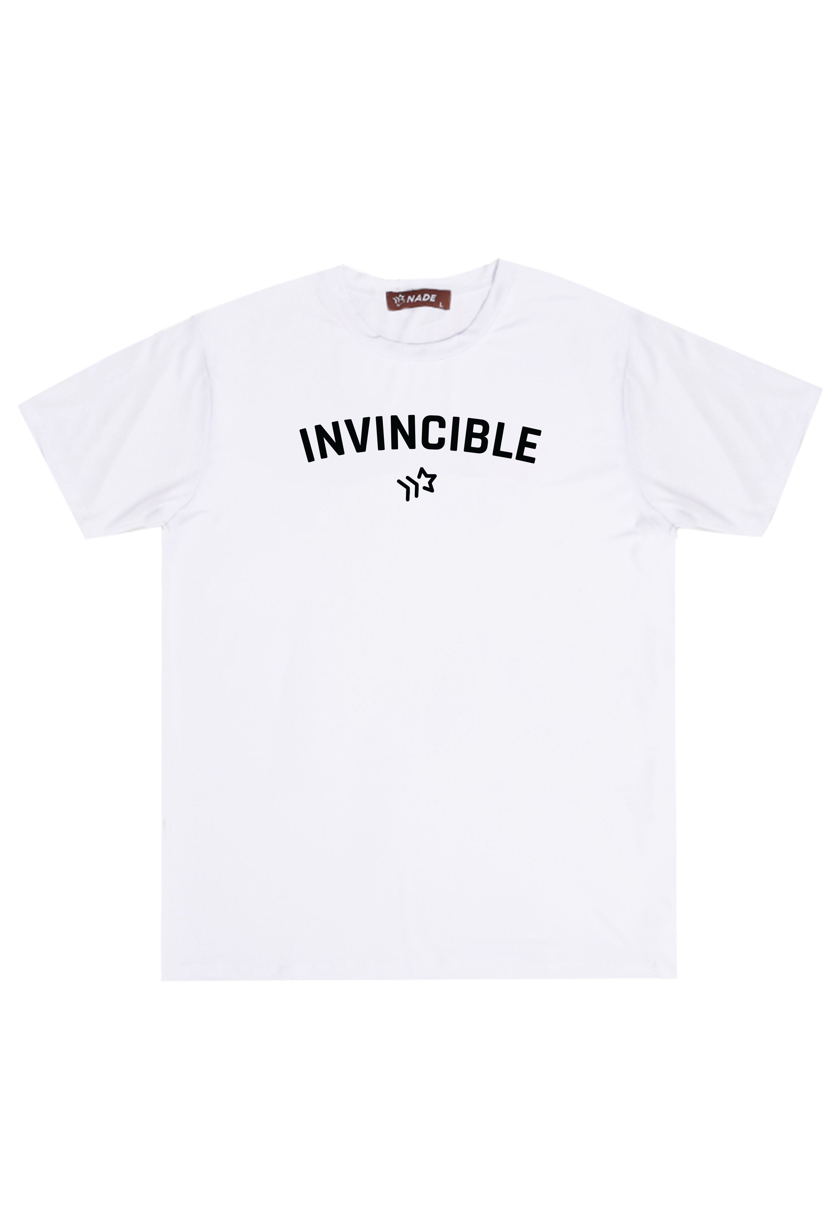 NTD24 kaos gym ketat stretch pria anti kusut cepat kering lightweight nade japan "invincible" putih