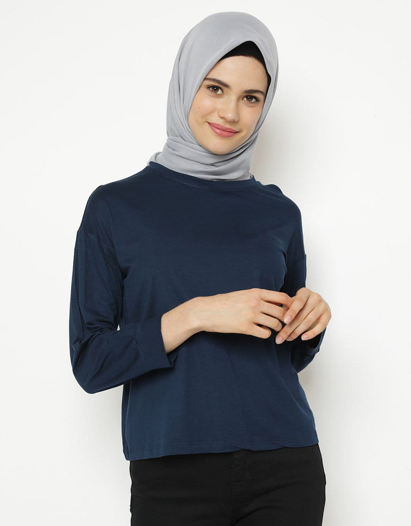 TDLA LTE86 lv polos navy kaos hijab ladies