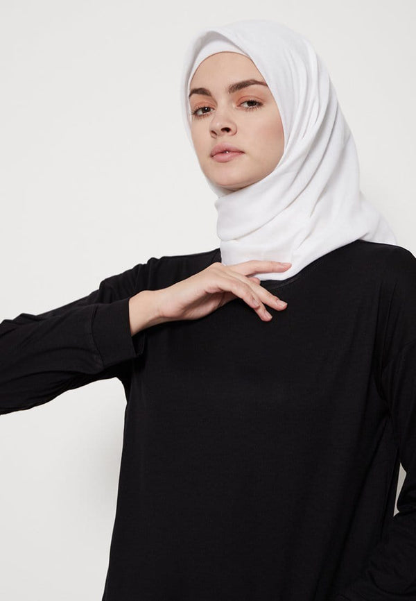 TDLA LTE87 lv polos hitam kaos hijab ladies