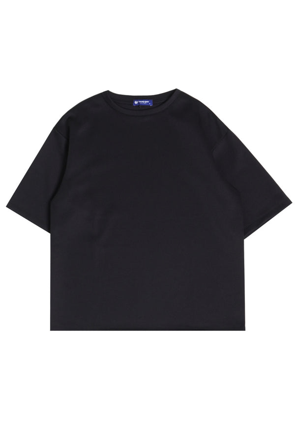 MTP31 kaos oversize gambar belakang jepang katakana "mixed paint" aesthetic abstract bahan scuba tebal hitam