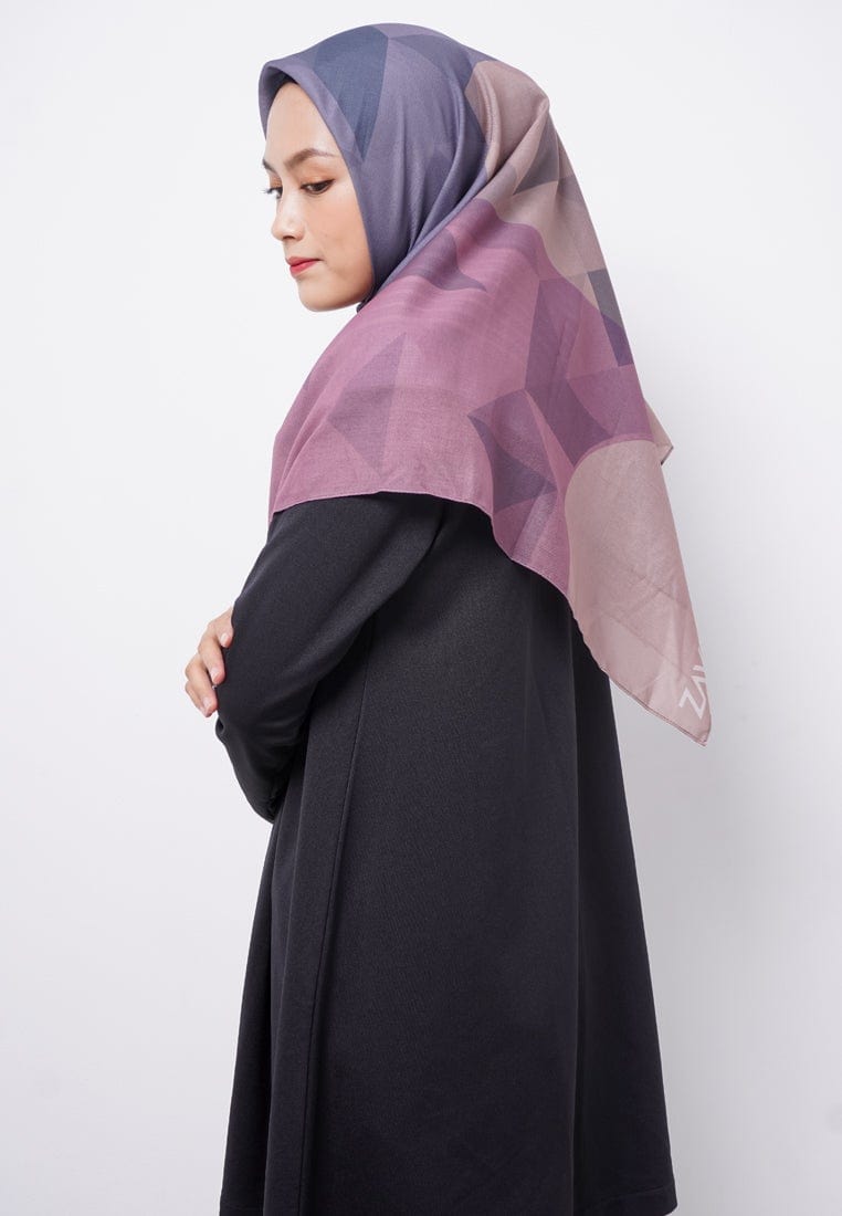 ZV017 Hijab Segiempat Zava Voal Moca Purple