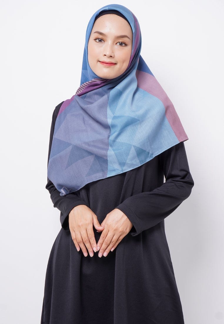 ZV020 Hijab Segiempat Zava Voal Purple Nlue Mocca