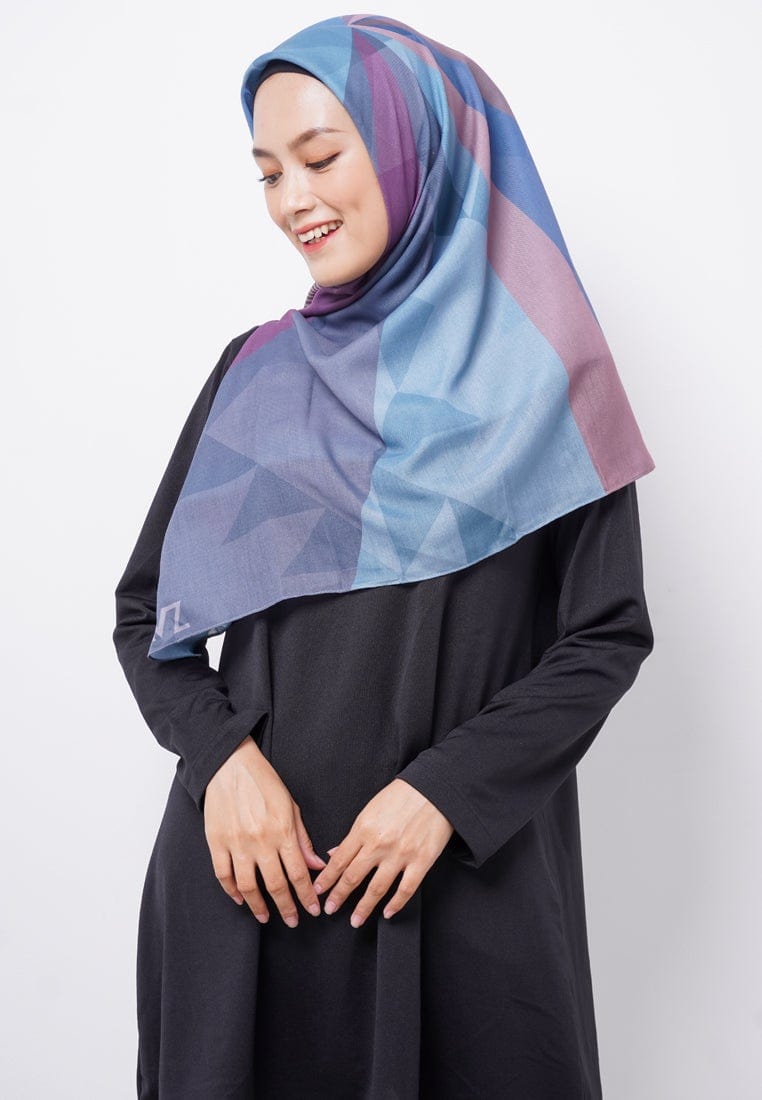 ZV020 Hijab Segiempat Zava Voal Purple Nlue Mocca