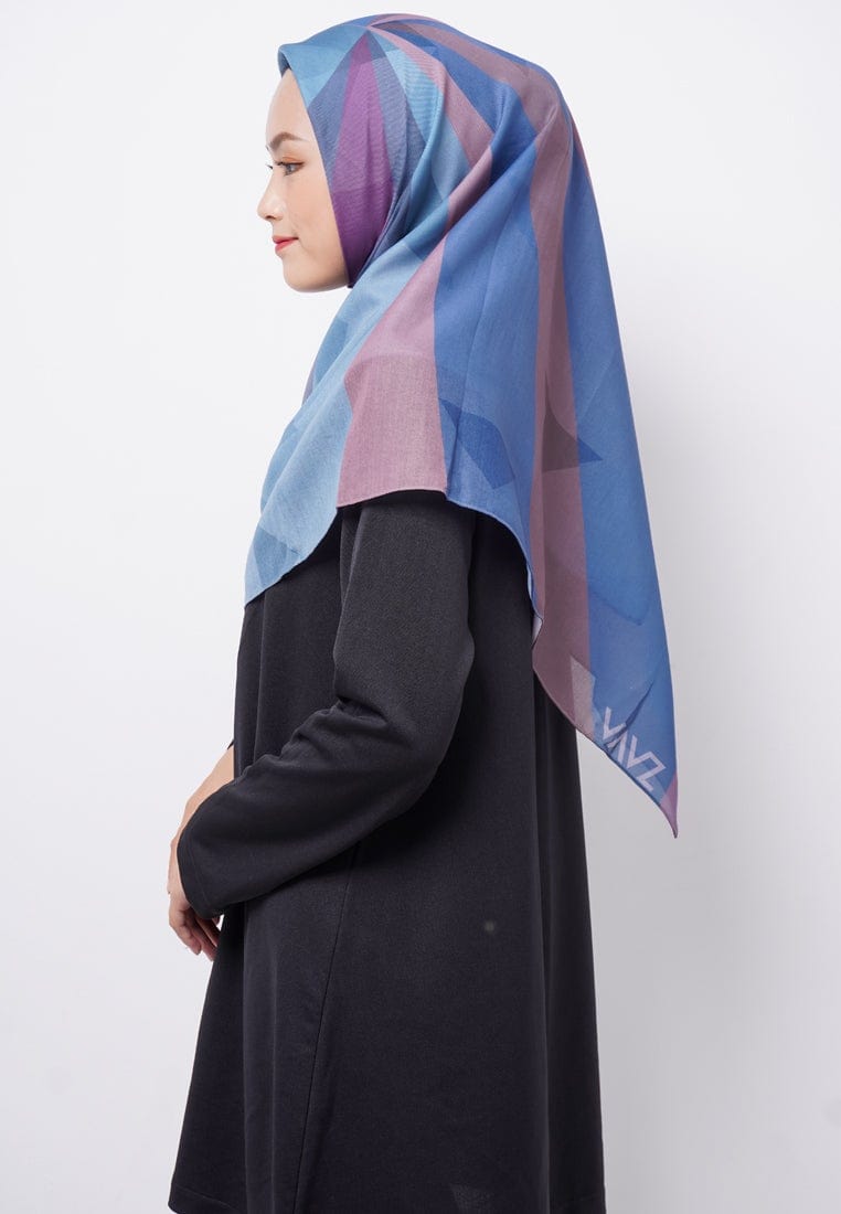 ZV020 Hijab Segiempat Zava Voal Purple Nlue Mocca