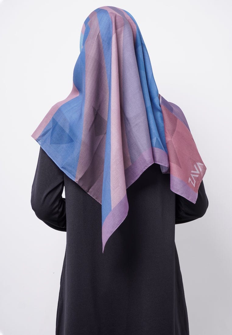 ZV020 Hijab Segiempat Zava Voal Purple Nlue Mocca